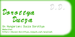 dorottya ducza business card